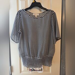 Michael Kors Monochrome Striped Blouse